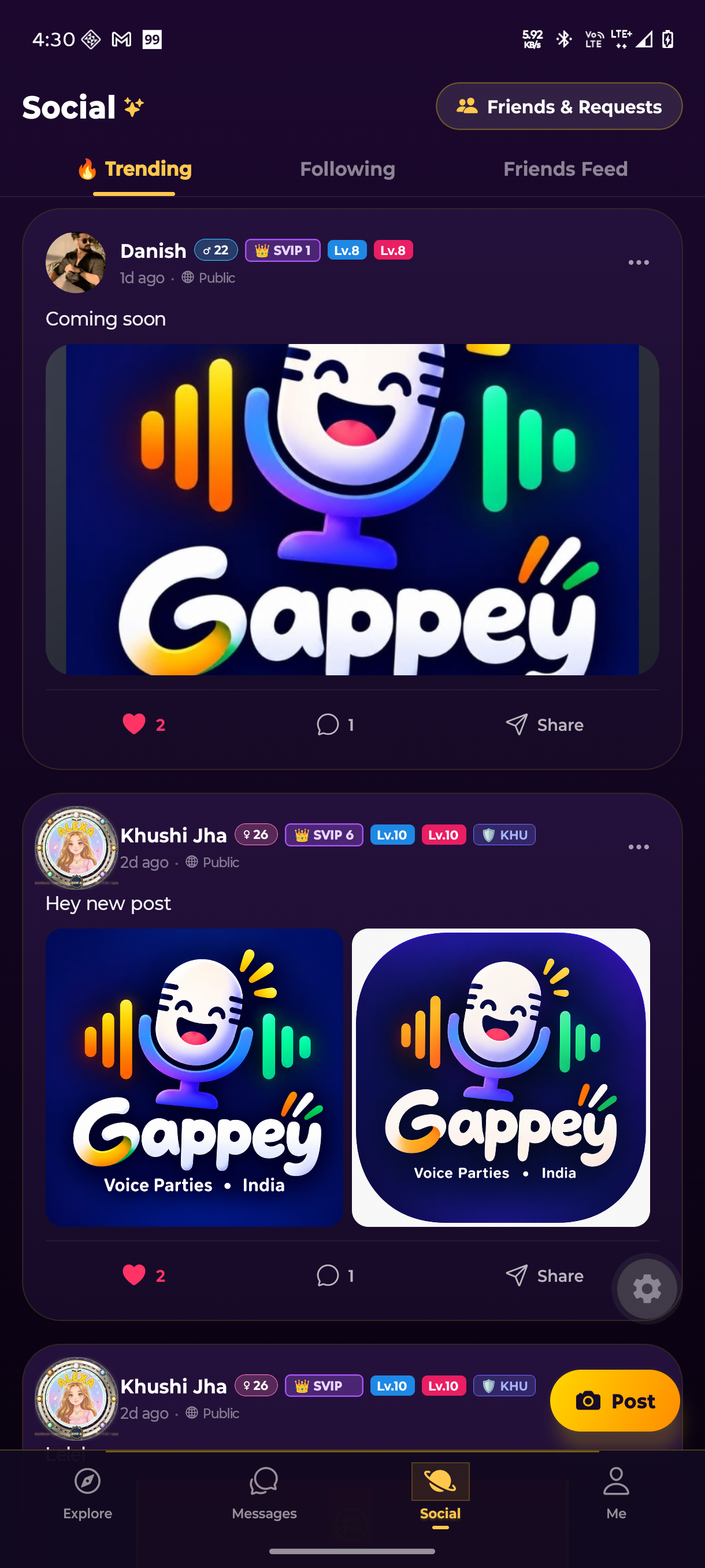 Social Moments & Community Sharing