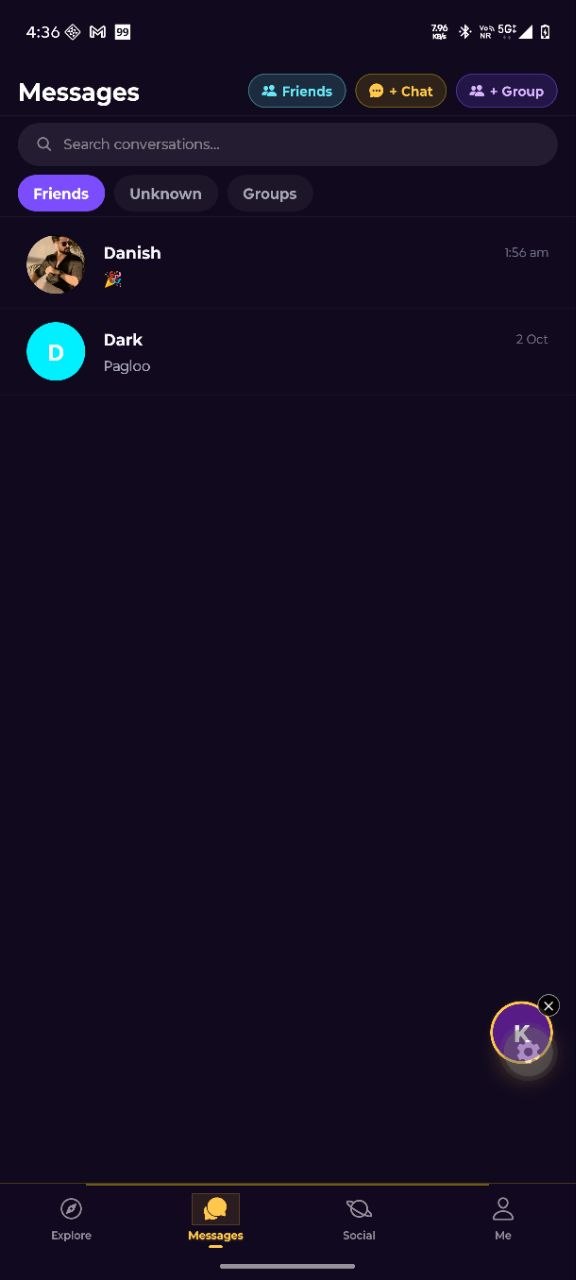 Friendship 1v1 Text & Audio Chat